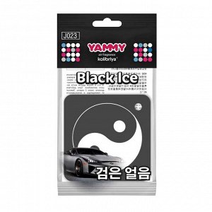 Ароматизатор подвес. YAMMY картон с пропиткой Квадрат "Black Ice"