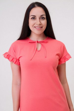Платье женское из кулирки Чейси 2 коралл