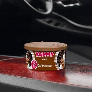 Ароматизатор с растит. наполнителем "Yammy", Органик, баночка "Cappuccino" 42 гр