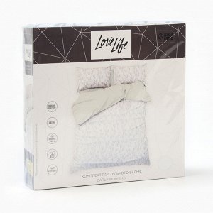 Постельное бельё LoveLife 2сп Early morning 175х215см, 200х225см, 50х70см-2шт, хлопок, сатин, 125г/м