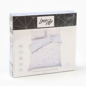 Постельное бельё LoveLife евро Soft 200х217см, 225х240см, 50х70см-2шт, хлопок, сатин, 125г/м²