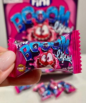 Жевательная резинка Fini Boom с клубничной начинкой 5 гр