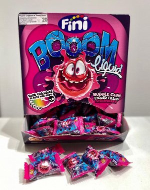 Жевательная резинка Fini Boom с клубничной начинкой 5 гр