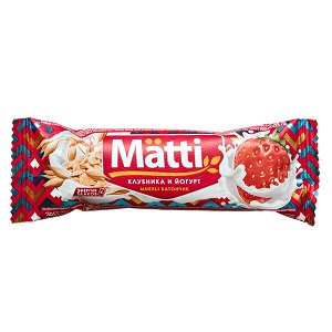 Батончик-мюсли MATTI клубника и йогурт 24 г