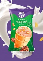 Мороженое Вафельный стаканчик «Пломбир Кедровый крем-брюле» 80гр