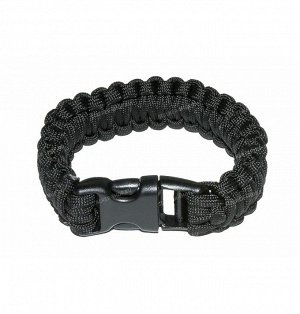 Paracord bracelet with buckle, black