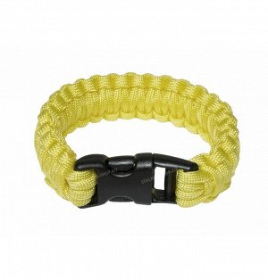 Paracord bracelet with buckle, yellow