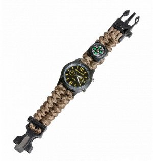 Watch General with paracord, brown