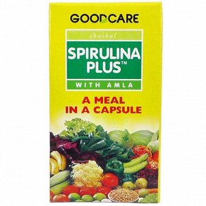 AT004-01 Goodcare Spirulina plus Cпирулина Плюс с Амлой (источник витаминов), 60 капсул