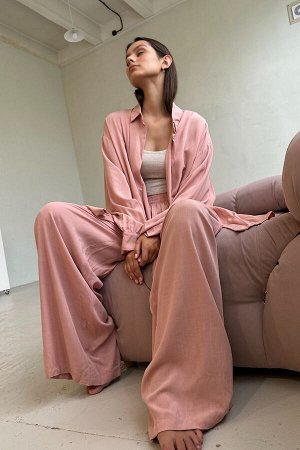 Костюм женский  SET065/06/Пудровый