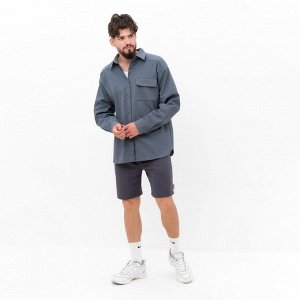 Рубашка мужская MIST oversize размер, графитовый