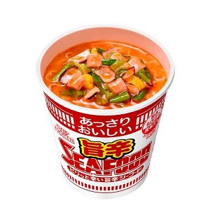 Лапша быстрого приготовления со вкусом морепродуктов острая Nissin, стакан 73 г