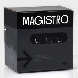 Стопки шоты Magistro «Пуля», 30 мл, 3.5x11 см, с двойными стенками, набор 6 шт., стекло, прозрачные
