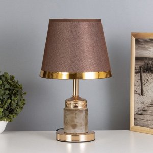 Лампа настольная «Элиза» 1x40 Вт Е27+подсветка, кофе/золото 22x22x37 см