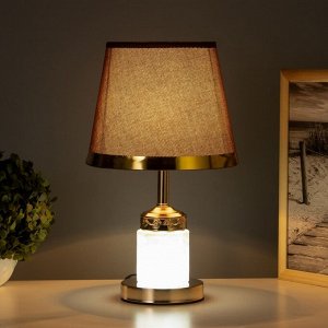 Лампа настольная «Элиза» 1x40 Вт Е27+подсветка, кофе/золото 22x22x37 см
