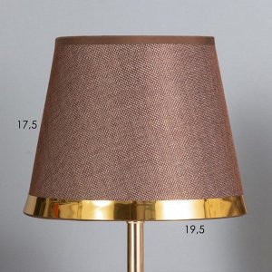 Лампа настольная «Элиза» 1x40 Вт Е27+подсветка, кофе/золото 22x22x37 см