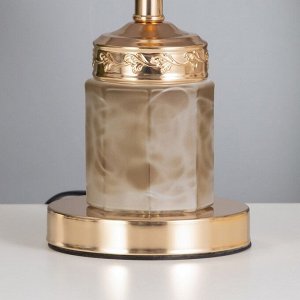 Лампа настольная «Элиза» 1x40 Вт Е27+подсветка, кофе/золото 22x22x37 см