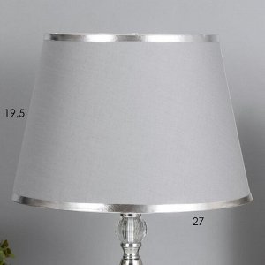 Лампа настольная «Элеонора» 1x40 Вт Е27+подсветка, хром 27x27x45 см