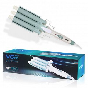 Профессиональный стайлер плойка трехволновая для волос VGR 595 щипцы для завивки волос
