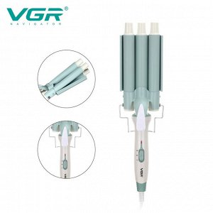 Профессиональный стайлер плойка трехволновая для волос VGR 595 щипцы для завивки волос