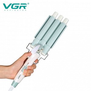 Профессиональный стайлер плойка трехволновая для волос VGR 595 щипцы для завивки волос