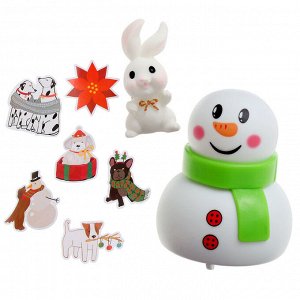 Игровой набор «Новогодний сюрприз», с фигуркой, машинкой,15 наклеек, цвета МИКС