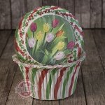Капсулы с бортиком Тюльпан и полоски 50*40 мм, 20 шт
