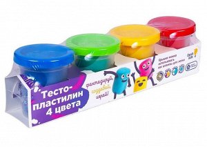 Набор для детского творчества "Тесто-пластилин 4 цвета"