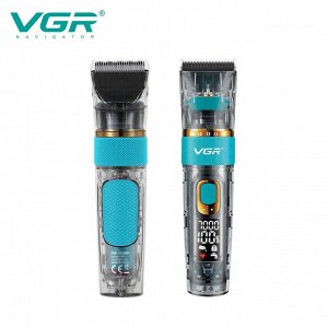 Профессиональная Машинка для стрижки волос, бороды, усов VGR V-695 аккумуляторная LED дисплей