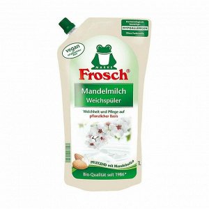 Концентрированный ополаскиватель для белья миндальное молочко, frosch, 1л