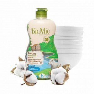 Средство для мытья посуды, овощей и фруктов с маслом мяты, экологичное, biomio (биомио), 450мл