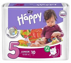 Подгузники детские happy junior,12-25кг. 10 шт.