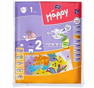 Подгузники детские happy mini, 3-6кг., 1шт.