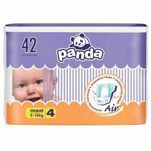 Подгузники детские panda maxi (8-18кг), 42 шт