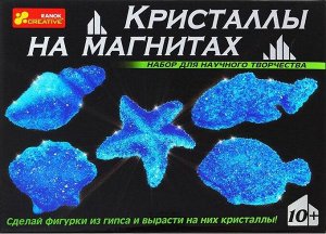 Набор для опытов 'кристаллы на магнитах', цвет синий, 10+