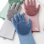 Силиконовые перчатки с губкой