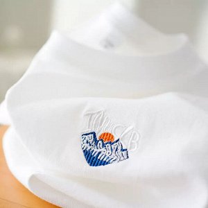 Футболка с вышивкой, повседневная, женская, хлопок