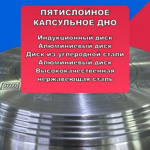 Набор кастрюль Kaisa Villa из нержавеющей стали 6 предметов