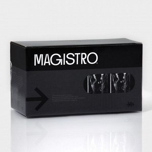 Набор стопок - шотов Magistro «Череп», 150 мл, 8?8.5 см, с двойными стенками, 2 шт., стекло, прозрачный