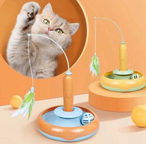 Автоматическая дразнилка-вертушка игрушка для кошек. Китай