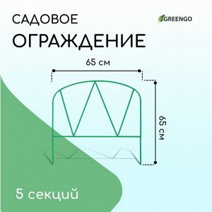 Заборчик металлический Арена 3,25м (5секций) высота 65см