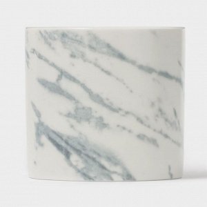 Сахарница Magistro Real Marble, 250 мл, 8.5x9 см, фарфор, белая