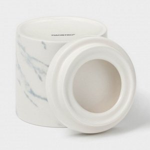 Сахарница Magistro Real Marble, 250 мл, 8.5x9 см, фарфор, белая