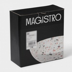 Тарелки глубокие Magistro Terazzo, 700 мл, 18x5.5 см, набор 2 шт., фарфор, белые