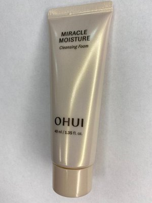 O Hui Miracle Moisture Cleansing Foam Увлажняющая пенка для умывания с церамидами 40 мл