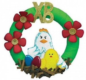 Набор для творчества пасхальный венок "Курочка"