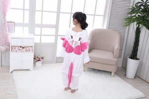 Пижама-комбинезон "единорог с крыльями" бело-розовый