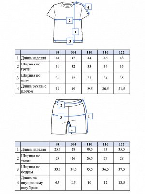 Комплект трикотажный для мальчиков: фуфайка (футболка), шорты