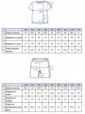Комплект трикотажный для мальчиков: фуфайка (футболка), шорты