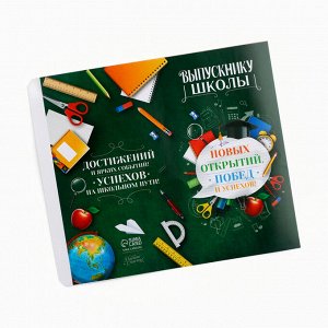 Обёртка для шоколада на выпускной «Выпускнику школы», 18.2?15.5 см